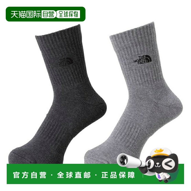 日本直邮 The North Face 男士女士袜子 TNF Logo 2P Crew [NN823