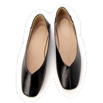 【日本直邮】Menue menue Square toe 2way babouche（黑缝/光滑