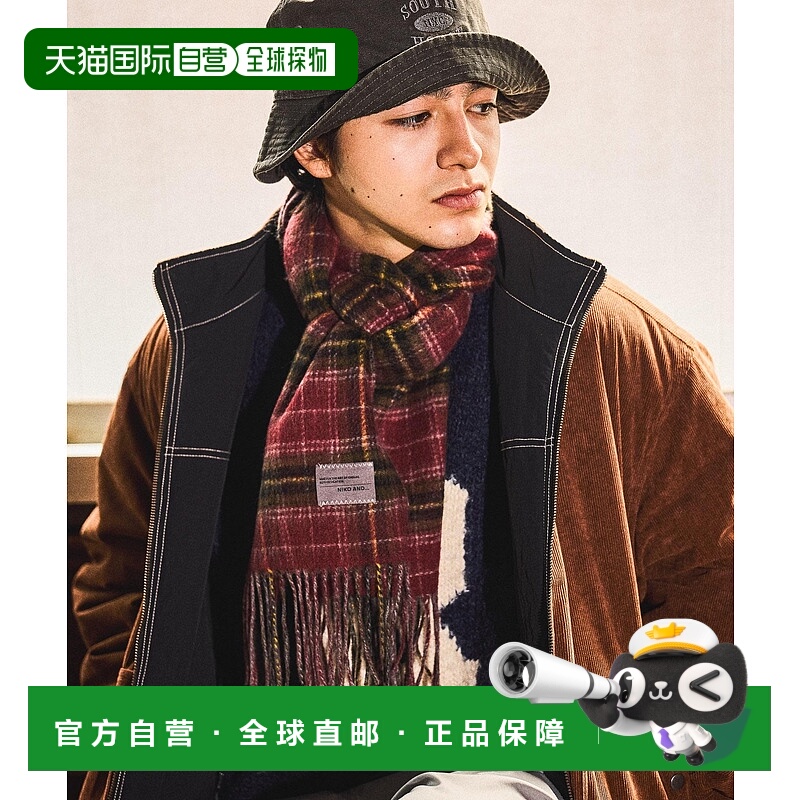 1h可退 日本直邮niko and... 男装 双面羊毛 围巾 检查纹 580842