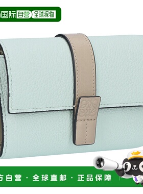 日本直邮LOEWE 三折钱包 C660S86X04 6874 FROZEN/CLAY 小号竖款