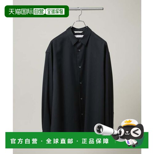 日本直邮NANO universe FARAH 别注 CANONICO 斜纹黑色衬衫 可成