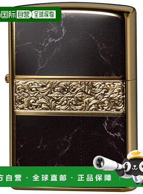 【日本直邮】Zippo芝宝 打火机 蔓藤花纹双面雕刻 金色 2G-BKM