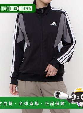 日本直邮阿迪达斯女款长袖运动外套W TeamJN9993（黑色）夹克