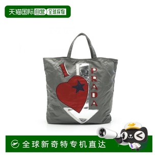 bag托特包尼龙托特包灰色 日本直邮中古Prada普拉达女B级9新tote