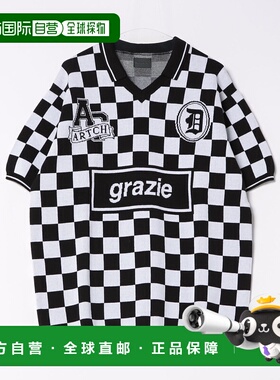 1h可退 日本直邮Danke Schon 男女同款格纹短袖针织衫 7844142206