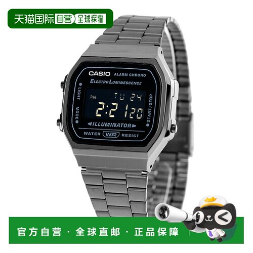 日本直邮卡西欧CASIO A168WGG-1B复古Chipkashi男士手表品牌卡西