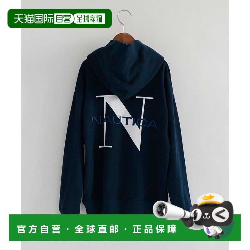 1h可退 日本直邮NAUTICA 儿童款N字Logo宽松连帽卫衣 324404009
