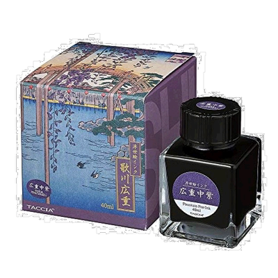 【日本直邮】TACCIA钢笔专用水性染料 浮世绘墨水 广重中紫