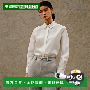 日本直邮beams 纯色翻领宽松单排扣长袖衬衫 女款