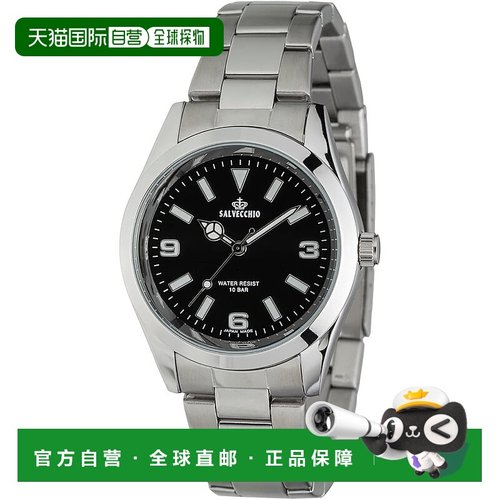 【日本直邮】CREPHA 男士防水指针手表 SV-AM266-BKS 银色