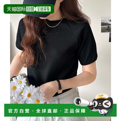 日本直邮sayo 卫衣 黑色 华夫格半袖 经典精灵联名款上衣