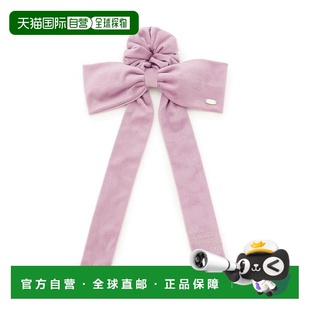 蕾丝蝴蝶结发圈 1h可退 女装 pique 复古紫仿绒面 日本直邮gelato