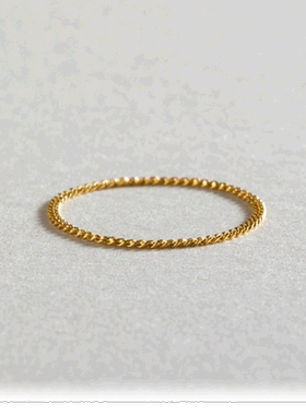 1h可退 日本直邮Canal 4℃ 女士K10黄金链条戒指 精致轻盈设计 优