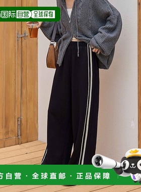 1h可退 日本直邮CHAN ME 女装 宽松 侧边蕾丝装饰 运动裤 274383