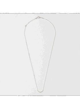 日本直邮日潮 agete 阿卡朵银钻石项链白色 均码叠戴简约吊坠