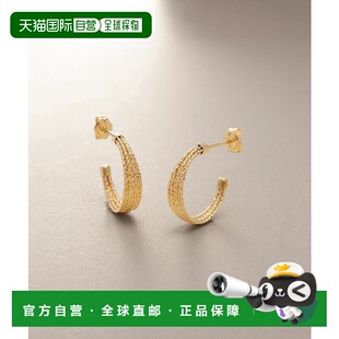 日潮跑腿COCOSHNIK K18镜面切割七排耳环 405-76631耳饰