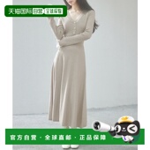 连衣裙 1h可退 PAPILLON 女士珍珠扣V领长袖 日本直邮SAISON