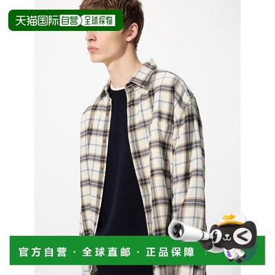 日潮跑腿UNIQLO优衣库 法兰绒格纹衬衫上衣 481225