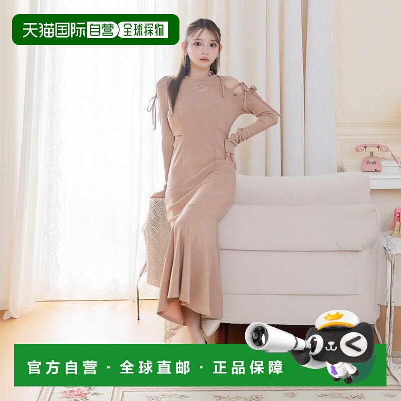 1h可退 日本直邮EATME 女士蝴蝶结露肩设计长裙 342520305901