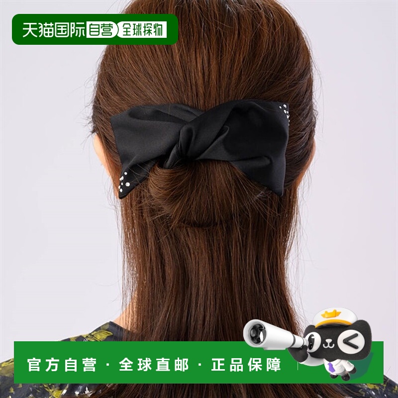 【日本直邮】Complex Biz扭节施华洛世奇水钻发圈 黑头饰蝴蝶结