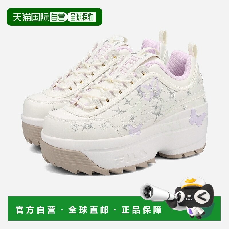 日本直邮FILA DISRUPTOR II WEDGE PINK BLOSSOM 女士低帮运动鞋/