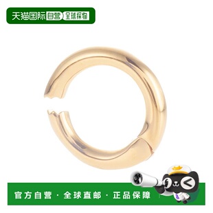 日潮跑腿Cocoshnik折叠耳环银色镀金圆线小巧活泼单耳用金色耳饰