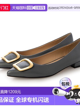 日本直邮FABIO RUSCONI 低跟扣带女鞋 FA933BW021439 黑色平底鞋