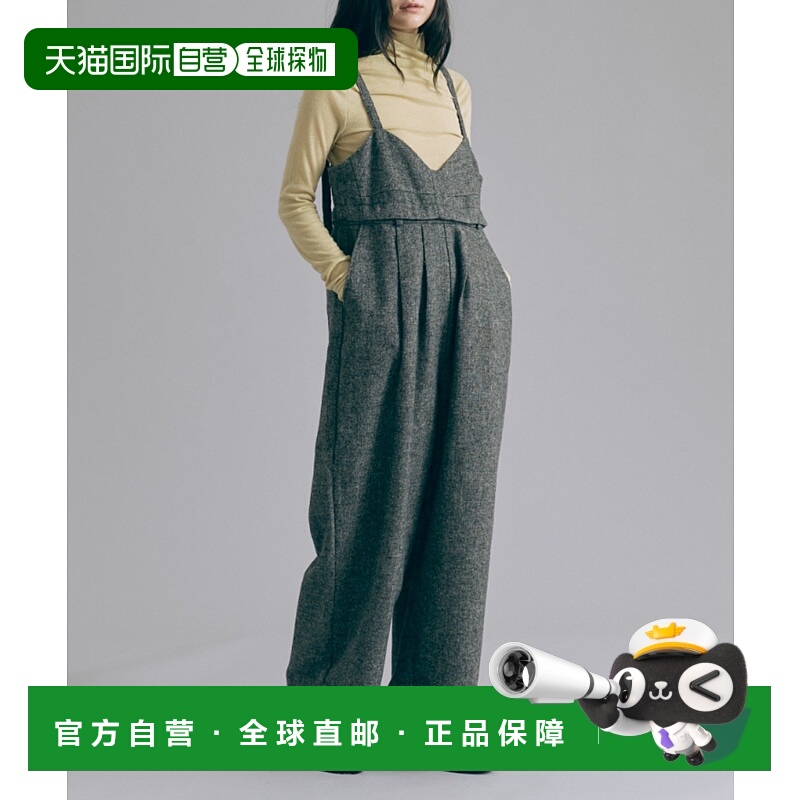 1h可退 日本直邮EN NEUME 女装 2Way粗花呢抹胸连体裤 95027