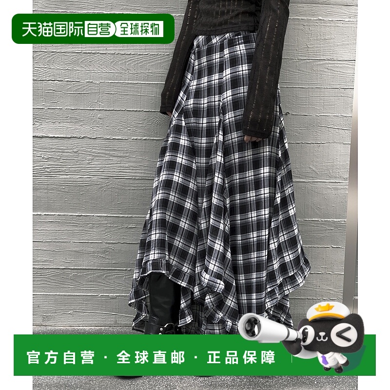 1h可退 日本直邮VEILA 女装 格纹A字长裙 飘逸喇叭版型 vla9015