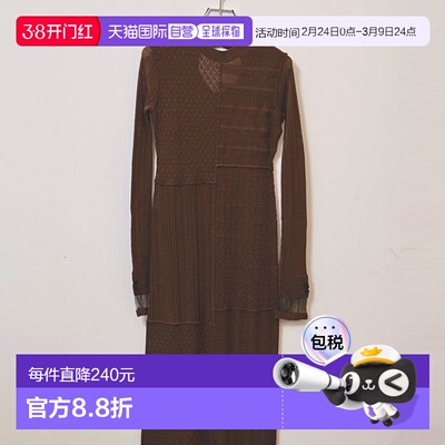 日本直邮TODAYFUL 2025 早秋拼布针织连衣裙长款长袖125203022025