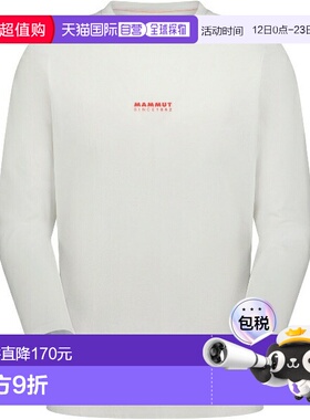 日本直邮MAMMUT QD 标志印花长袖T恤 AF 男士户外长袖T恤 1016010