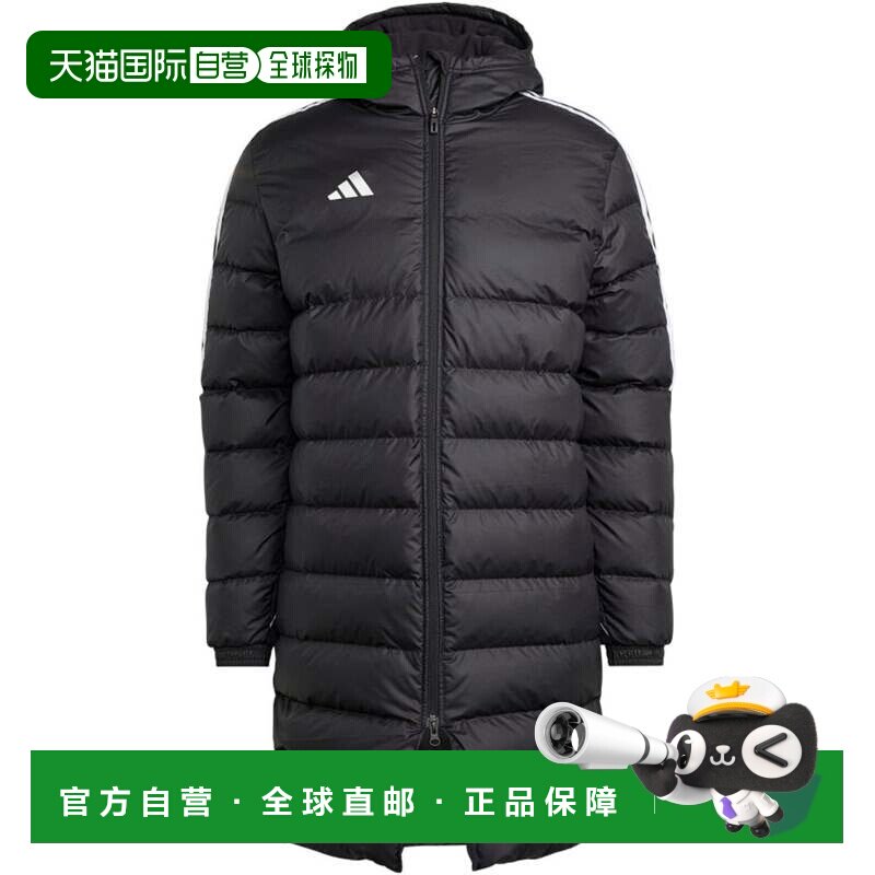 日本直邮adidas 男士足球 Tiro 23 League 黑色长款羽绒服