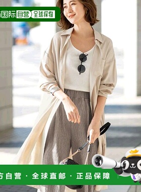 【日本直邮】GeeRA亚麻式长衬衫（Greige）潮流时尚百搭舒适衬衫