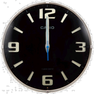 【日本直邮】CASIO卡西欧挂钟无线电波黑色直径30.8cm IQ-1009J-1