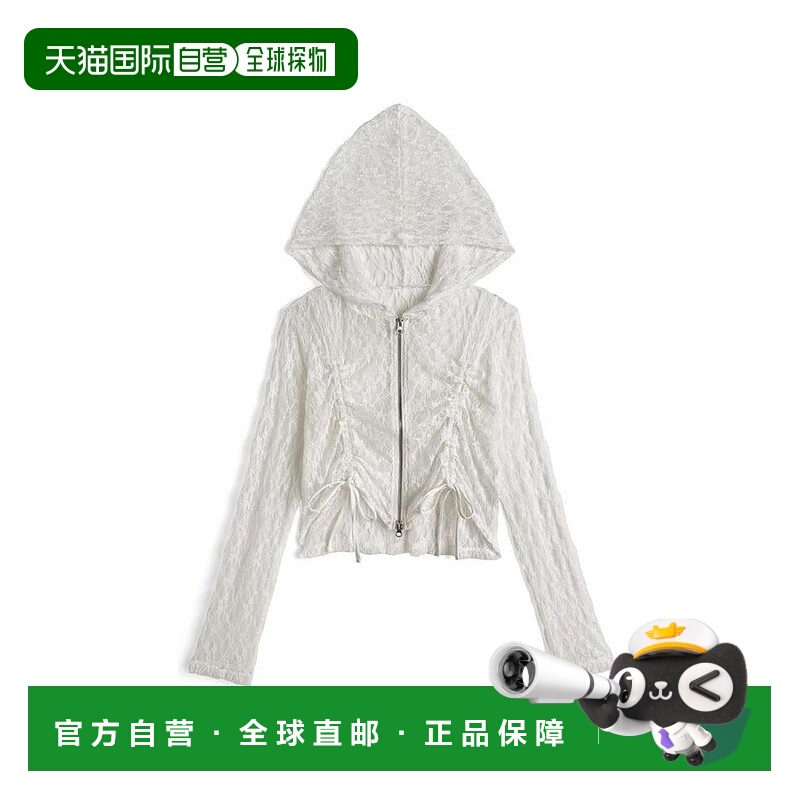 日本直邮日潮 GRL 蕾丝抽绳丝带连帽衫 fu278 韩系早秋氛围感穿搭