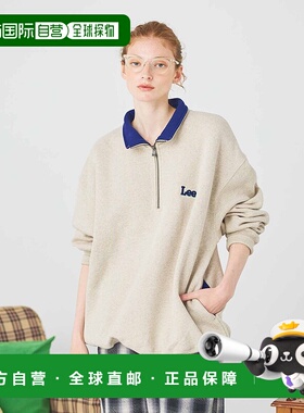 1h可退 日本直邮Lee 男女同款 半拉链连帽衫 里起毛设计 LT322100