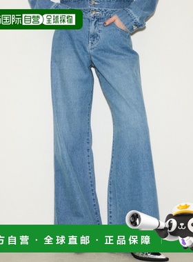 1h可退 日本直邮THROW by SLY 女士低腰宽松直筒牛仔裤 030HS0110