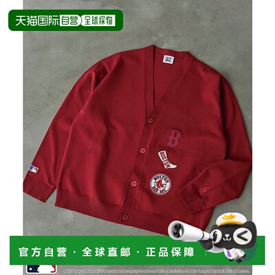 日本直邮coen MLB别注徽章V领开衫毛衣 CO3322EM013413内搭