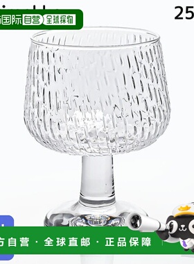 日本直邮Marimekko SYKSY 250ml 秋雨玻璃高脚杯透明72635 (07263