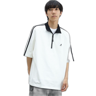 1h可退 日本直邮KANGOL × BEAMS HEART 男士半拉链短袖卫衣 4204