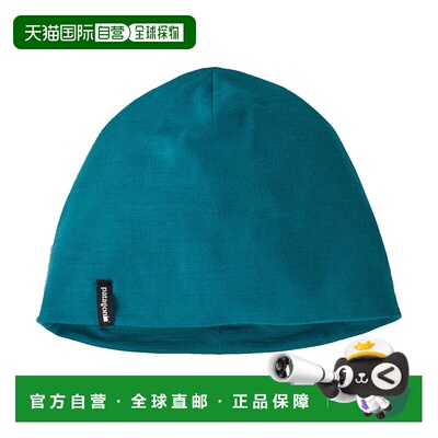 日潮跑腿patagonia Overlook美利奴毛线帽 BL帽子头盔羊毛保暖