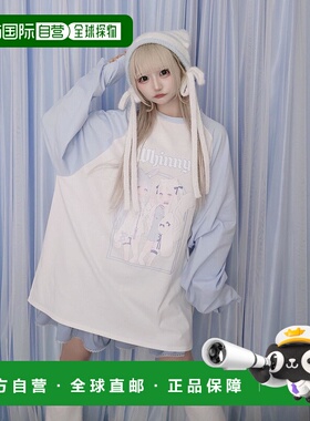 1h可退 日本直邮Whinny 男女同款猫兔插画印花T恤 WH25SP12L0001