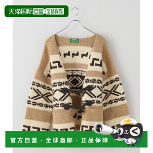 日本直邮GREEN 连帽斗篷针织开衫 BUTTER 羊驼毛混纺 女装 1h可退