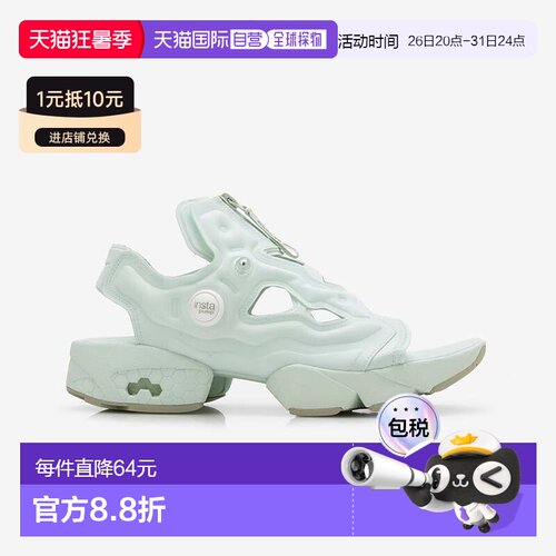 日本直邮 Reebok INSTAPUMP FURY SANDAL ZIP 凉鞋锐步厚底