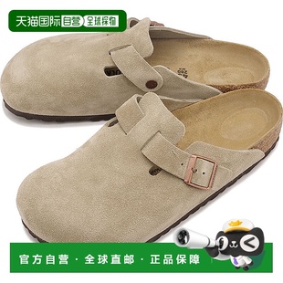 日本直邮BIRKENSTOCK波士顿男女款 包头德国制造夏 搭扣绒面革凉鞋