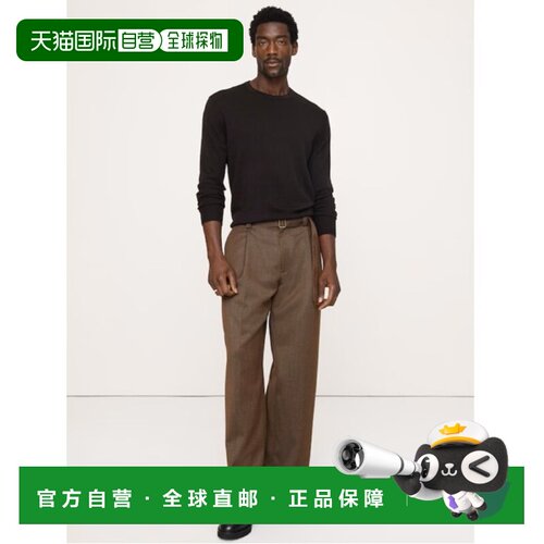 日本直邮BANANA REPUBLIC 男士 羊毛混纺宽松直筒西裤男装 906691