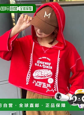 日本直邮HELLO.SANFRANCISCO 女装 宽松字母印花连帽衫 TYZ105240