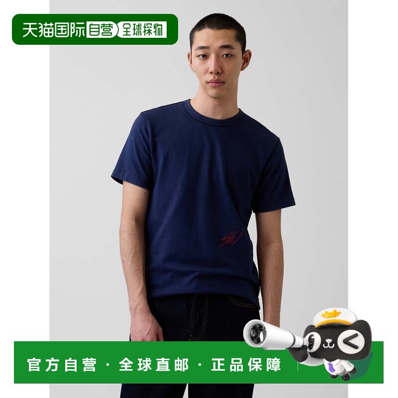 日本直邮GAP 优衣库盖普联名肖恩沃瑟斯彭宽松印花T恤短袖图片