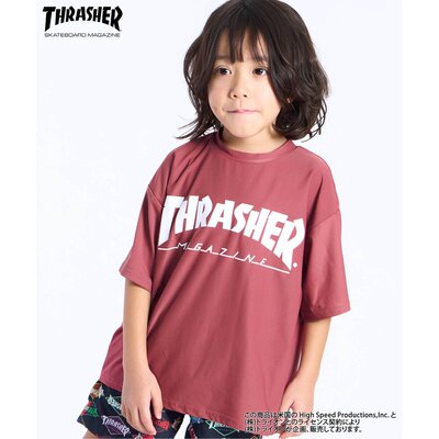 1h可退 日本直邮THRASHER儿童速干水陆两用T恤（湿显火焰Logo） L