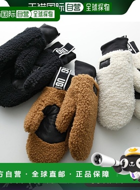 日本直邮UGG 女士手套 UGGfluff Mitten With Logo Tape（UGG 带1